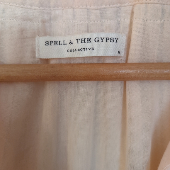 Spell & The Gypsy peach Honey Smock Dress Medium - Picture 2 of 4
